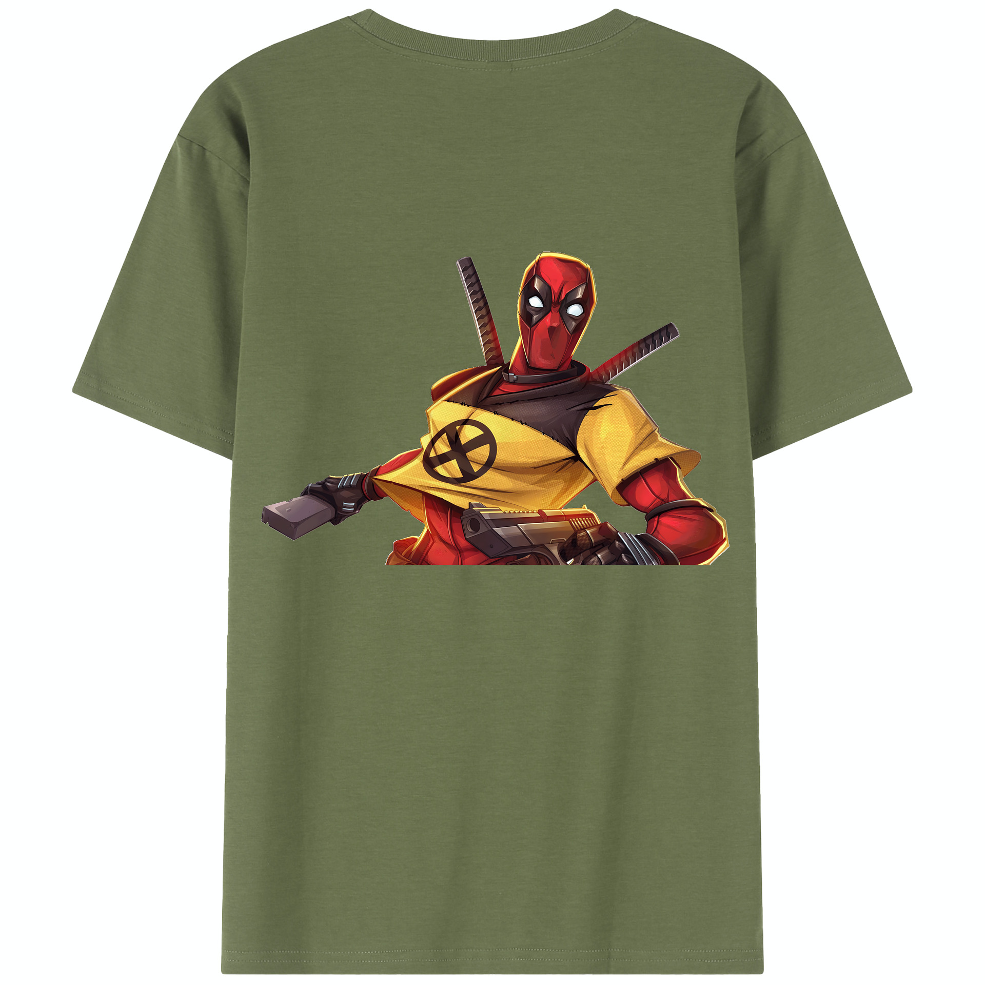 （画像用） Deadpool デッドプール 綿100％半袖Tシャツ（背面プリント）